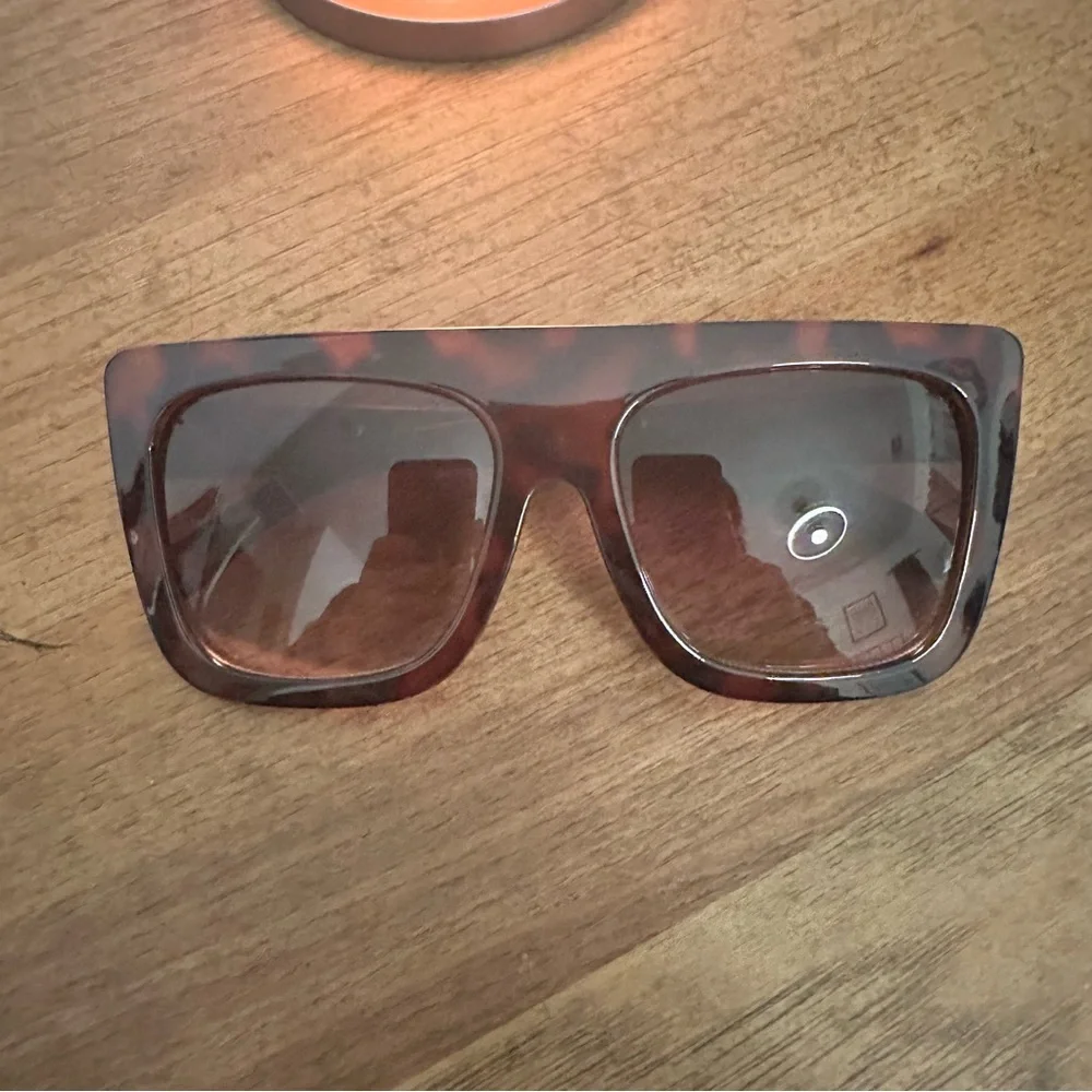 2/$13 Tortoiseshell oversized square sunglasses